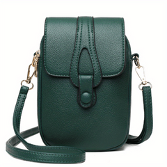 Flap Zipper Shoulder Bag Faux Leather Crossbody Bag