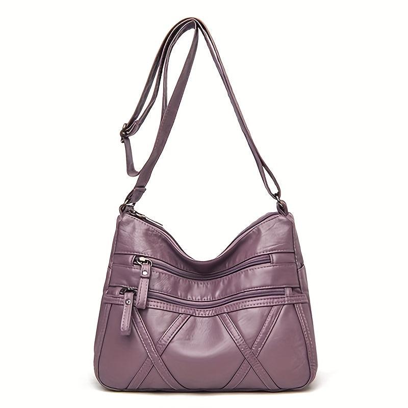 Vintage Hobo Shoulder Bag Zipper Crossbody Bag Lightweight Work