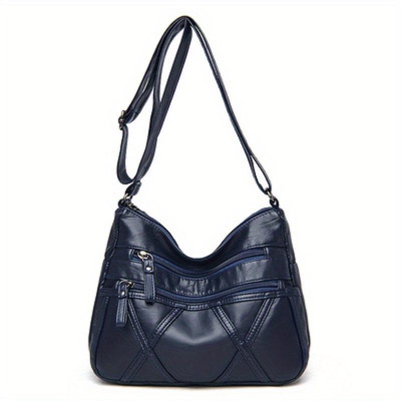 Vintage Hobo Shoulder Bag Zipper Crossbody Bag Lightweight Work