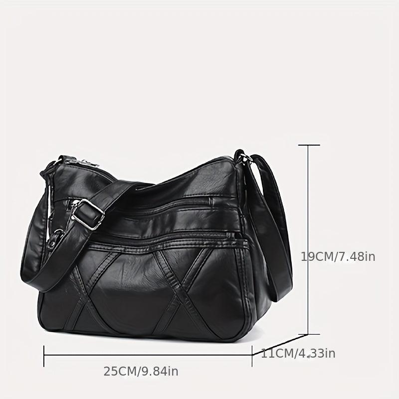 Vintage Hobo Shoulder Bag Zipper Crossbody Bag Lightweight Work