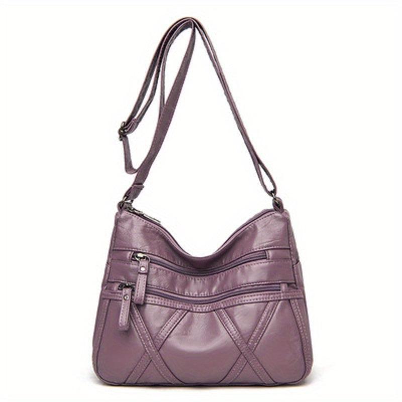 Vintage Hobo Shoulder Bag Zipper Crossbody Bag Lightweight Work