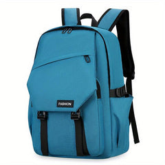 Large Capacity Buckle Backpack Durable Nylon Zipper Knapsack