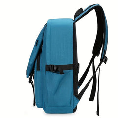 Large Capacity Buckle Backpack Durable Nylon Zipper Knapsack