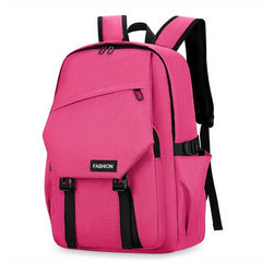 Large Capacity Buckle Backpack Durable Nylon Zipper Knapsack