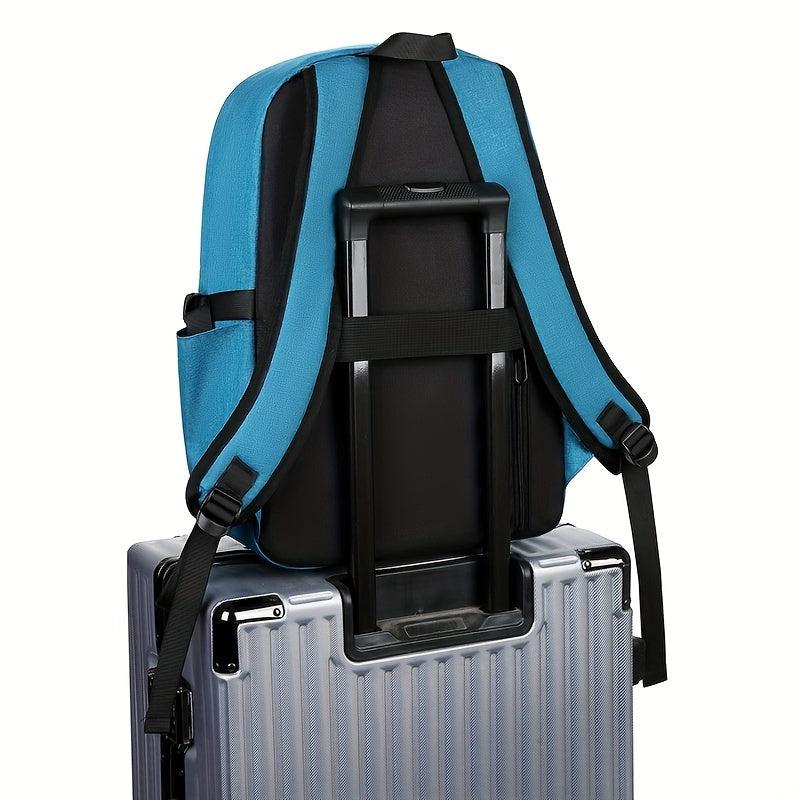 Large Capacity Buckle Backpack Durable Nylon Zipper Knapsack