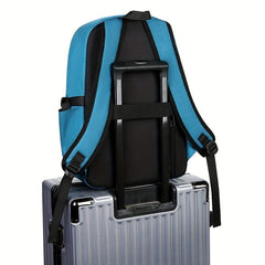 Large Capacity Buckle Backpack Durable Nylon Zipper Knapsack