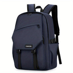 Large Capacity Buckle Backpack Durable Nylon Zipper Knapsack