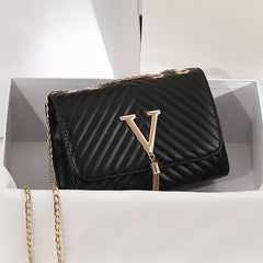 Quilted Crossbody Bag Tassel Decor Shoulder Bag PU Leather Square Purse