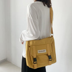 Retro Waterproof Nylon Crossbody Bag with Adjustable Straps