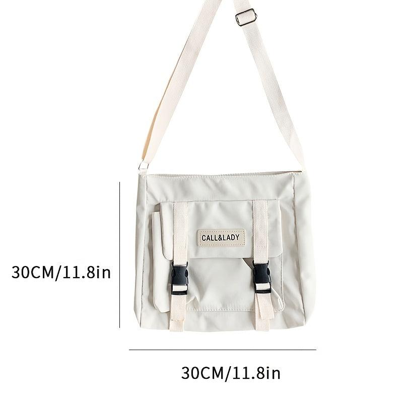 Retro Waterproof Nylon Crossbody Bag with Adjustable Straps
