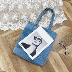 Denim Shoulder Bag Stylish Handbag Work Bag