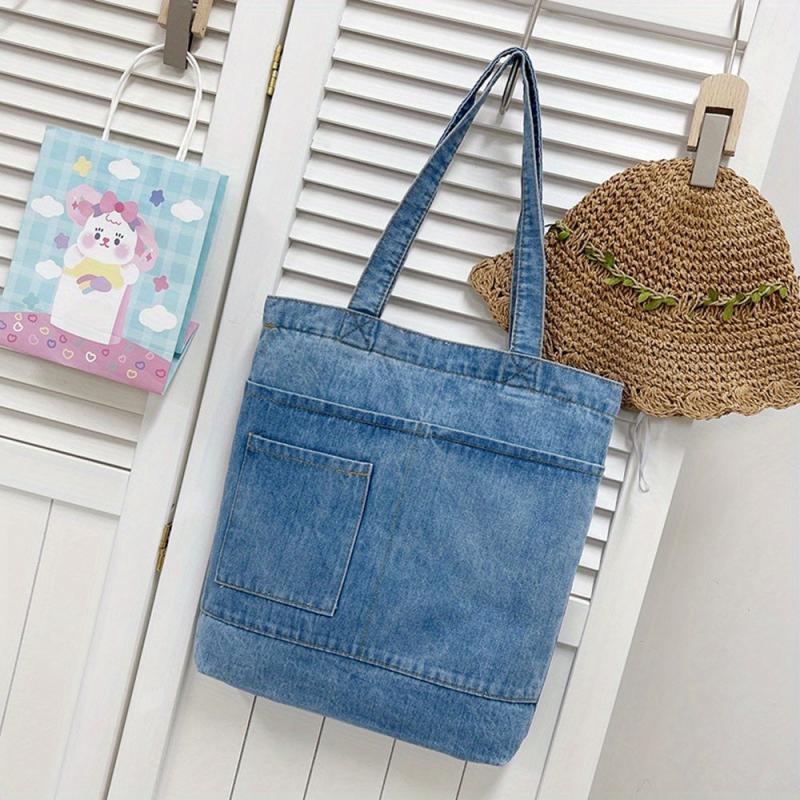 Denim Shoulder Bag Stylish Handbag Work Bag