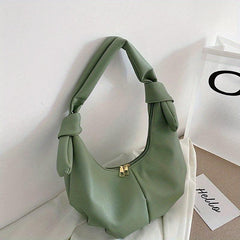 Cloud Ruched Crescent Bag Underarm Shoulder Purse For Women