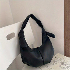 Cloud Ruched Crescent Bag Underarm Shoulder Purse For Women