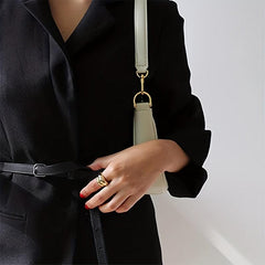 Minimalist Handbag Chain Crossbody Bag Women's PU Leather Square Purse