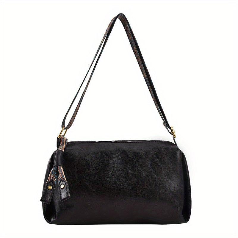 Retro Vintage Underarm Bag PU Leather Crossbody Bag Purse