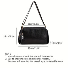 Retro Vintage Underarm Bag PU Leather Crossbody Bag Purse