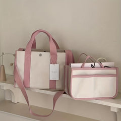 Large Capacity Canvas Tote Bag Lightweight Shoulder Bag
