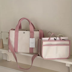 Large Capacity Canvas Tote Bag Lightweight Shoulder Bag