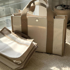 Large Capacity Canvas Tote Bag Lightweight Shoulder Bag
