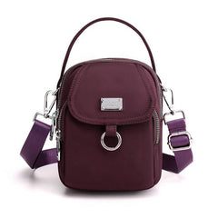 Women's Nylon Crossbody Bag Mini Handbag with Earphone Hole