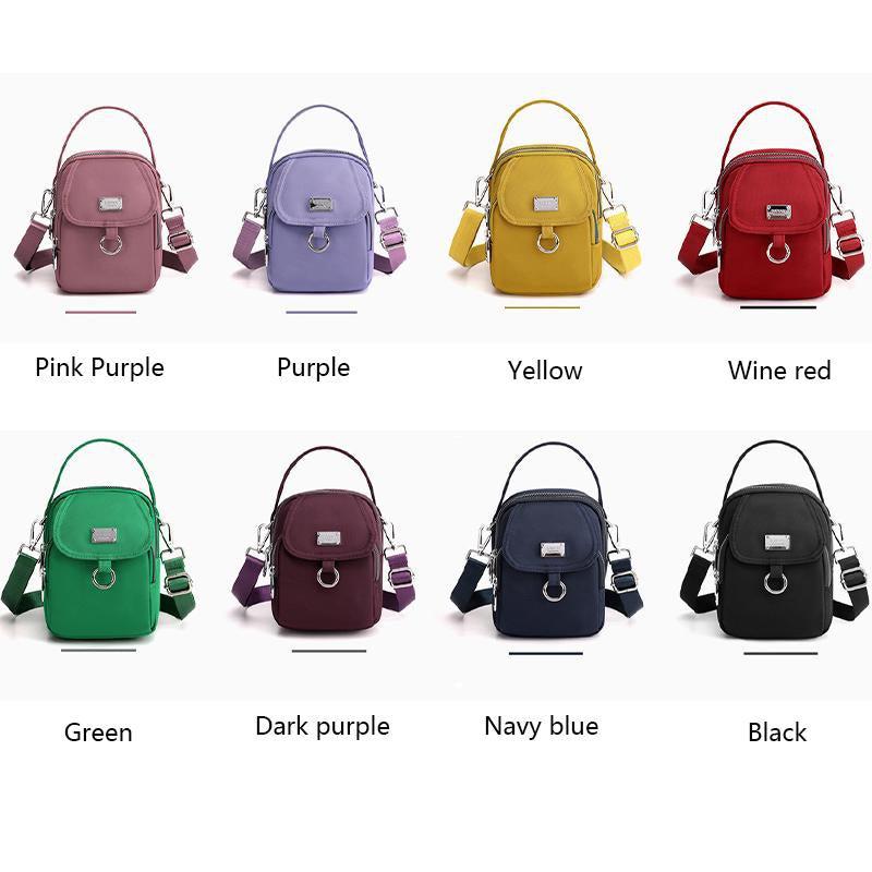 Women's Nylon Crossbody Bag Mini Handbag with Earphone Hole