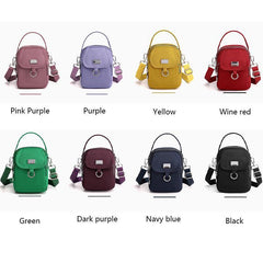 Women's Nylon Crossbody Bag Mini Handbag with Earphone Hole