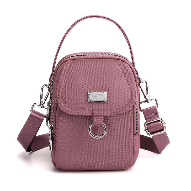 Women's Nylon Crossbody Bag Mini Handbag with Earphone Hole