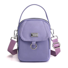 Women's Nylon Crossbody Bag Mini Handbag with Earphone Hole