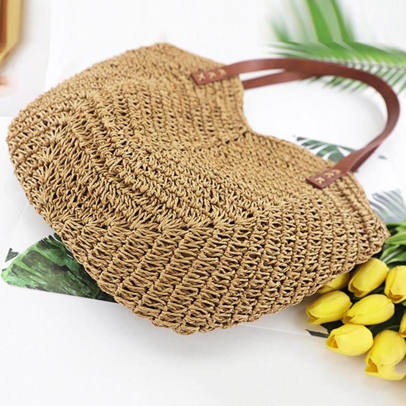 Straw Storage Bag Lightweight All Match Bag For Travel Beach