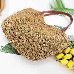 Straw Storage Bag Lightweight All Match Bag For Travel Beach