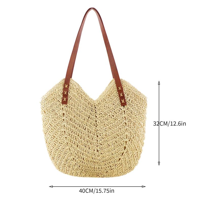 Straw Storage Bag Lightweight All Match Bag For Travel Beach