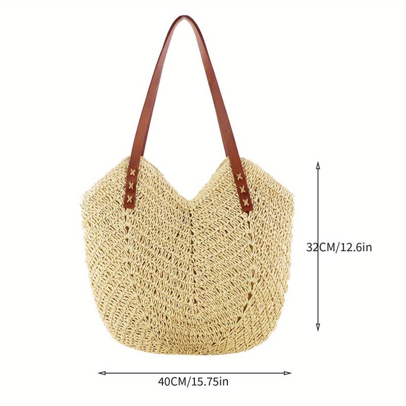 Straw Storage Bag Lightweight All Match Bag For Travel Beach