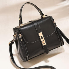 Vintage Flap Square Handbag Twist Lock Shoulder Bag Crossbody Purse