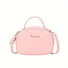 Argyle Quilted Crossbody Bag with Zipper