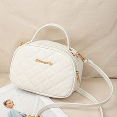 Argyle Quilted Crossbody Bag with Zipper
