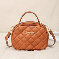Argyle Quilted Crossbody Bag with Zipper