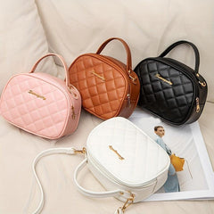 Argyle Quilted Crossbody Bag with Zipper