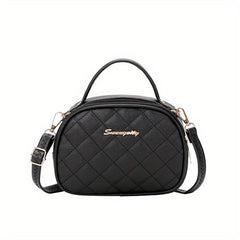 Argyle Quilted Crossbody Bag with Zipper