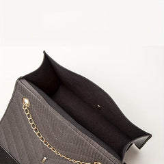 Mini Tassel Flap Metal Chain Crossbody Bag PU Leather Textured Bag Purse