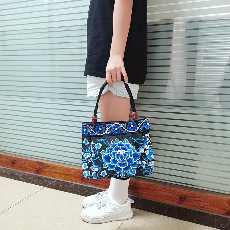 Flower Embroidered Ethnic Bag Casual Handbag For Women