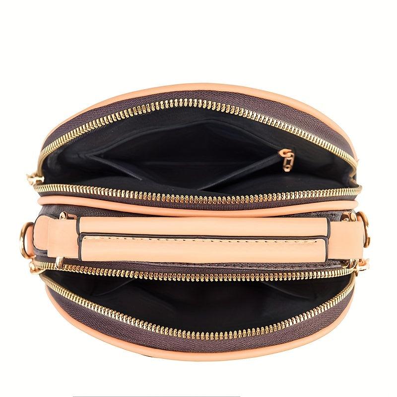 Cat Shape Pendant Shoulder Bag Double Zipper Top Handle Handbag