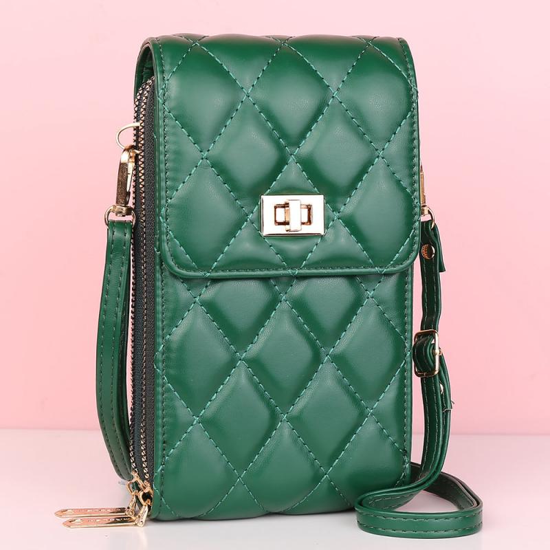 Quilted Detail Shoulder Bag with Coin Purse