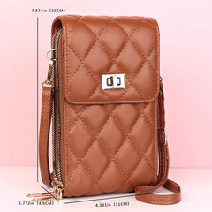 Quilted Detail Shoulder Bag with Coin Purse