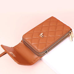 Quilted Detail Shoulder Bag with Coin Purse