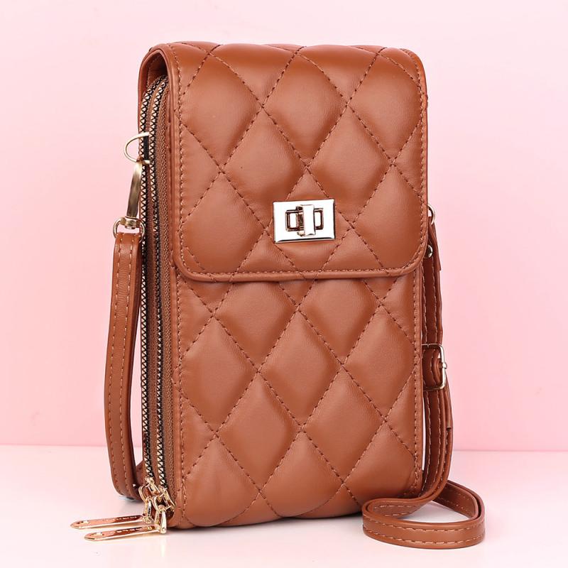 Quilted Detail Shoulder Bag with Coin Purse