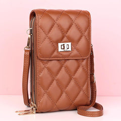 Quilted Detail Shoulder Bag with Coin Purse
