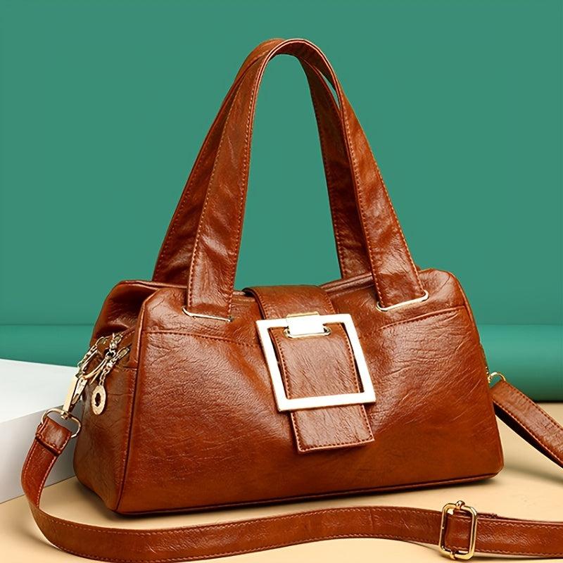 Large Capacity Women's Faux Leather Shoulder Bag