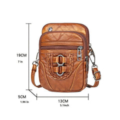 Retro Style Phone Bag Coin Purse Zipper Shoulder Bag