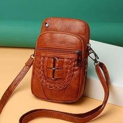Retro Style Phone Bag Coin Purse Zipper Shoulder Bag
